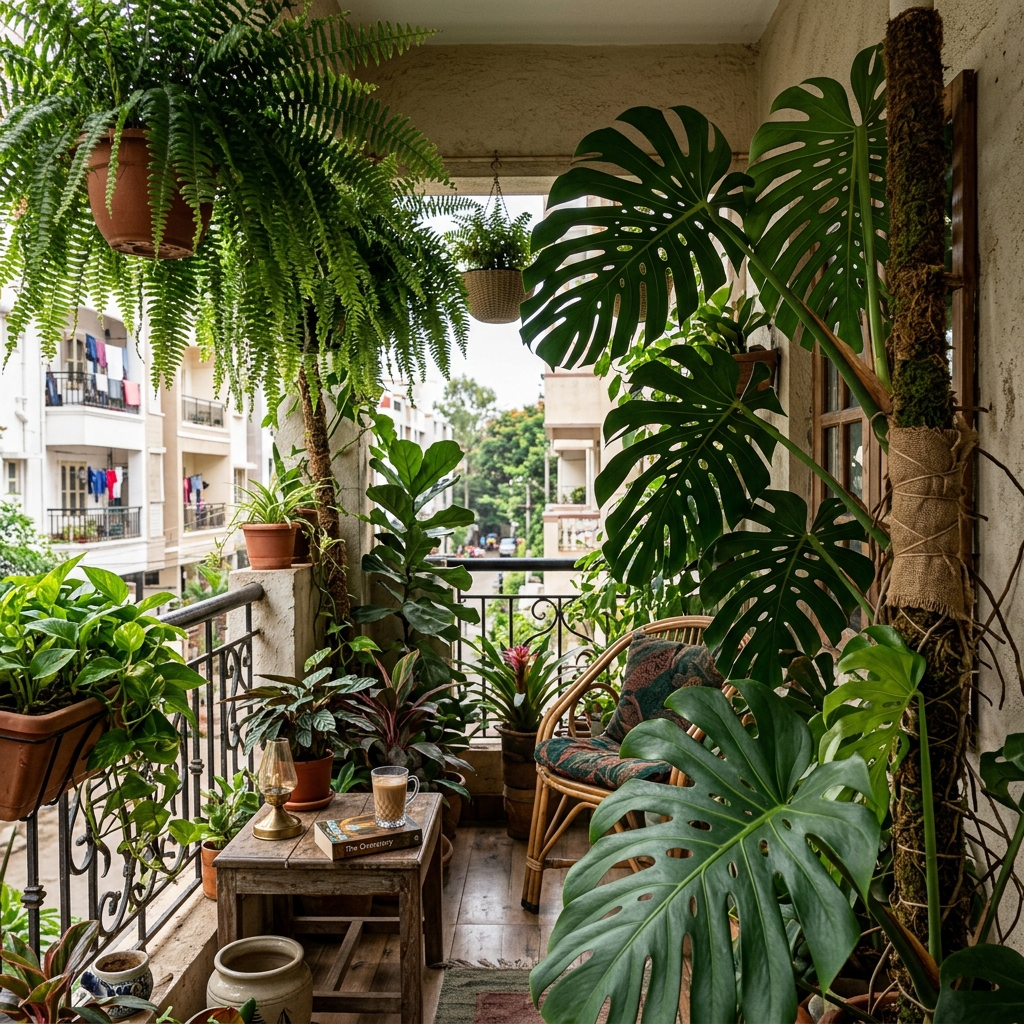 Lush 7-Layer Tropical Balcony Food Forest